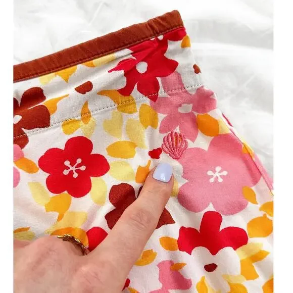 Vintage 00s Y2K Patagonia Water Girl Hawaiian Flower Surf Print Skirt size 8 - Picture 6 of 7